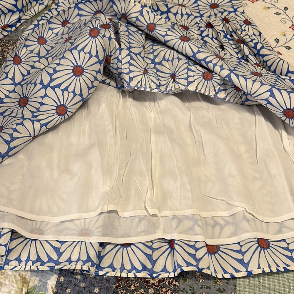 NWT Olivaceous Mod Daisy Tiered Baby Doll Shirt Dress, Size Medium - Picture 6 of 12